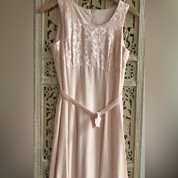 Vintage Be Smart Pink Summer  Maxi Dress With Bolero Jacket Set Wedding Party - Picture 3 of 12